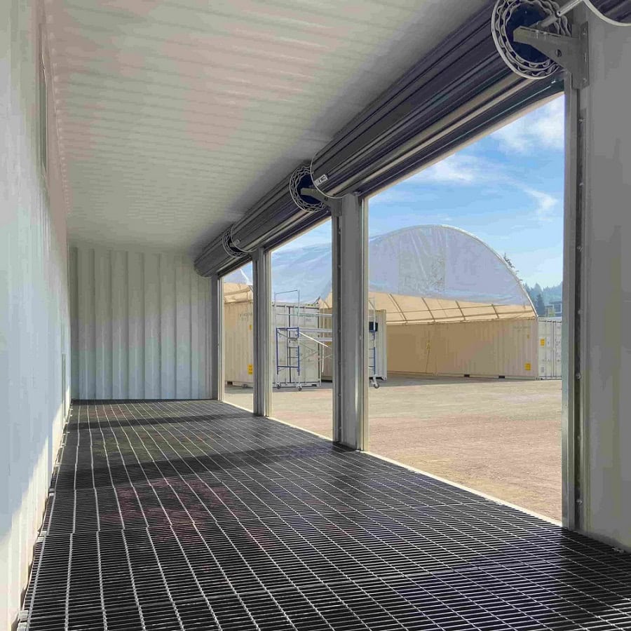 40&rsquo;HC &ldquo;CONTAINMENT CUBE&rdquo; with 4 x Roll Up Doors - Container Consultants Australia