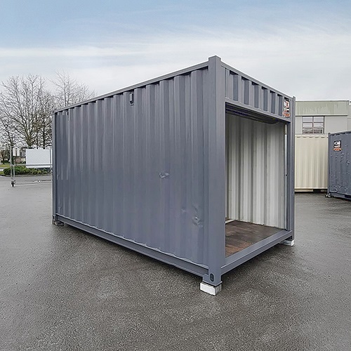 15&prime; &ldquo;Cut Down&rdquo; Used Container + Rollup - Container Consultants Australia