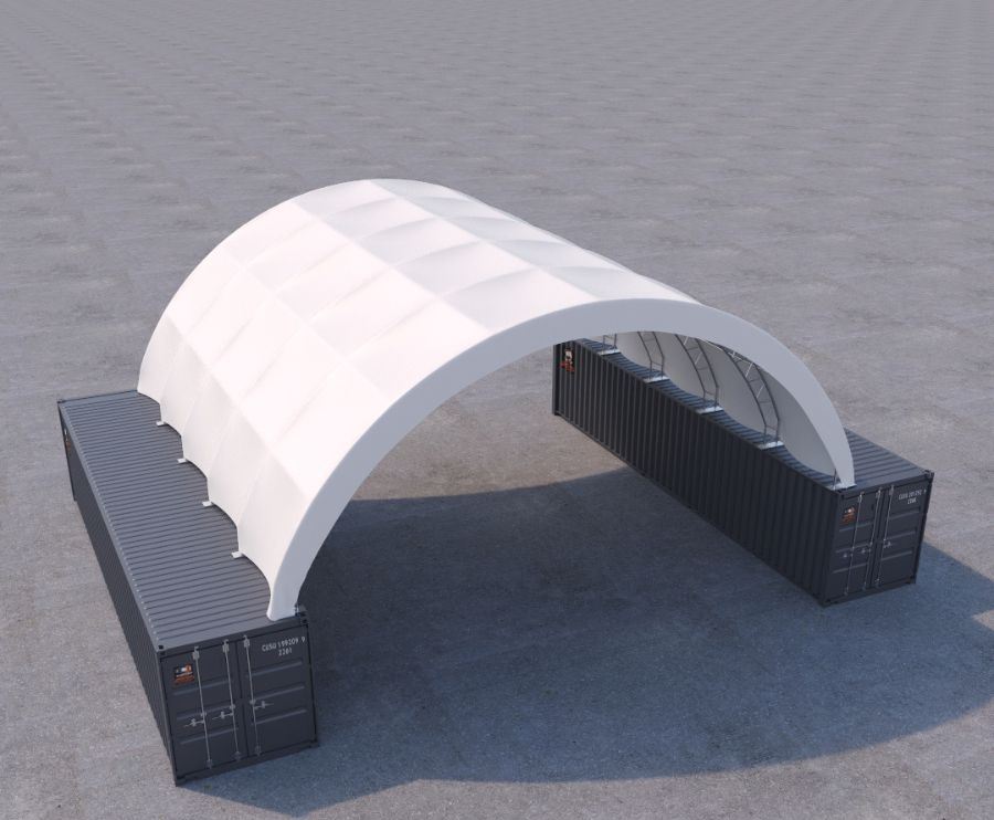 40&rsquo; x 40&rsquo; Fabric Container Shelter - Container Consultants Australia