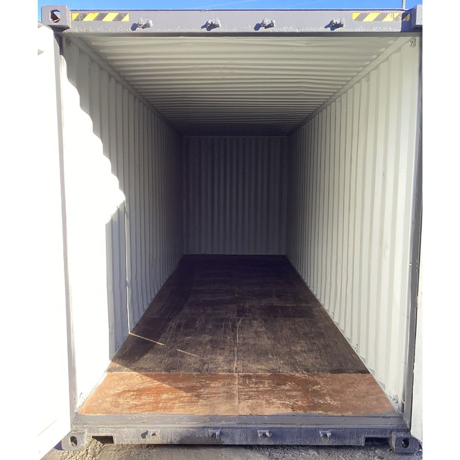 25&rsquo;HC Used Shipping Container (Painted Slate Grey) - Container Consultants Australia