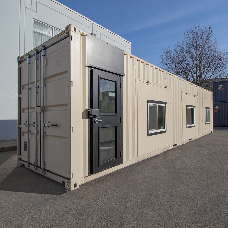 40&rsquo; Art Studio w/Flip up Doors - Container Consultants Australia