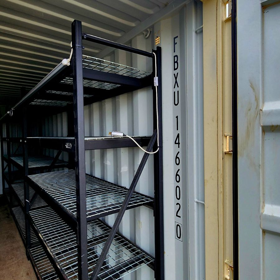 20&rsquo; New (1-Trip) Container w/ Shelving on BOTH sides - Container Consultants Australia